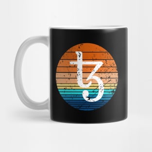 Tezos Cryptocurrency DeFi XTZ Crypto Vintage Sunset Mug